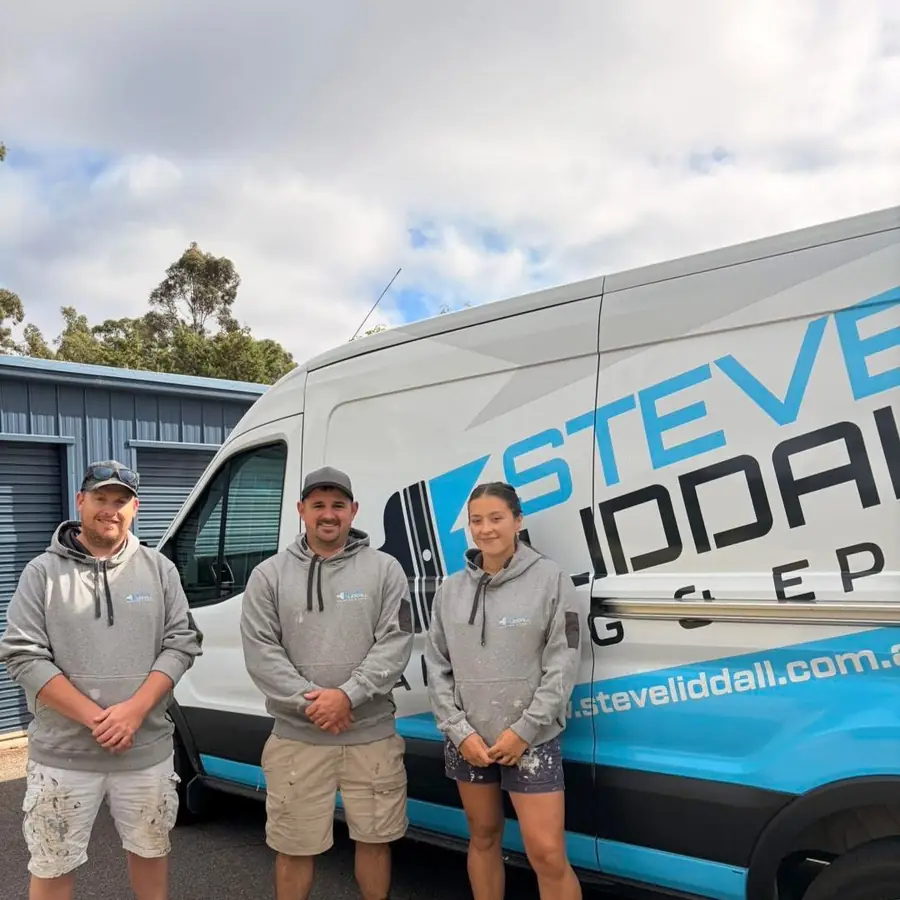 The Steve Liddall Painting & Epoxy team in front of the company van